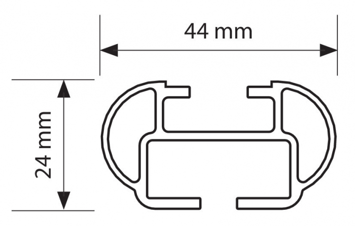 Set suporti portbagaj complet Kuma din aluminiu, montaj pe bare longitudinale 2buc - L - 129cm [20]