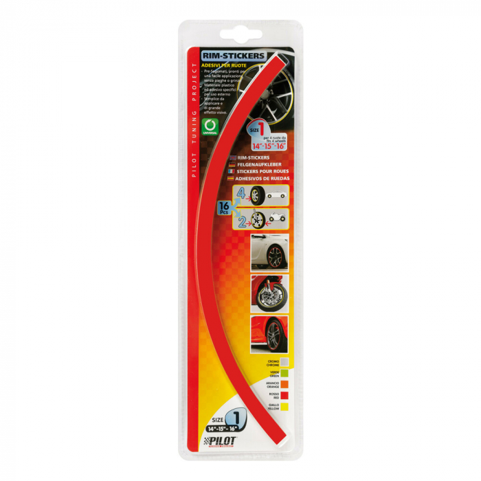 Stickere jante auto Marimea 1 - 14"-15"-16" - Rosu [6]