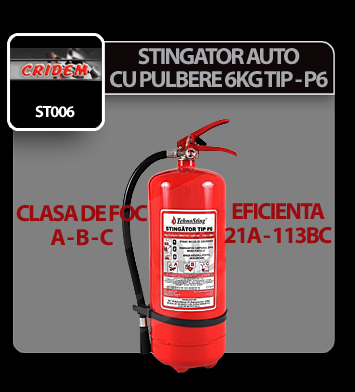Stingator auto cu pulbere 6kg Tip P6 Cridem [4]