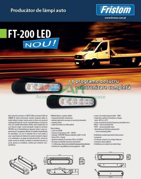 Stroboscop 6 LED-uri Osram Fristom 12v-24v FT-200 [7]