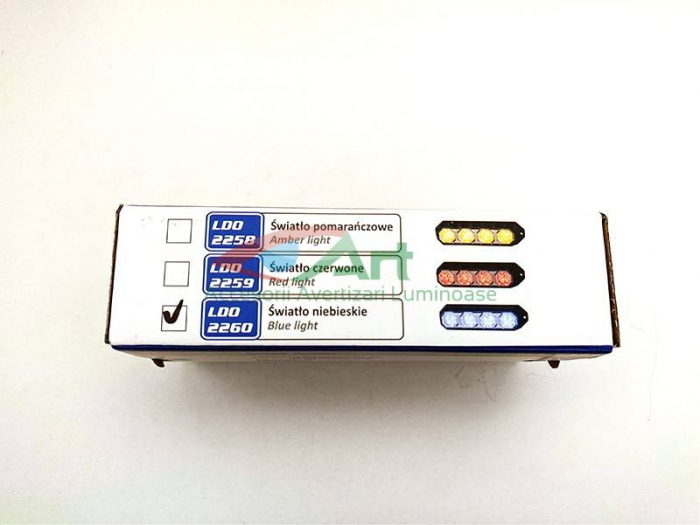 Stroboscop profesional 4LED-uri HorPol Albastru 12v-24v LDO2260 [13]