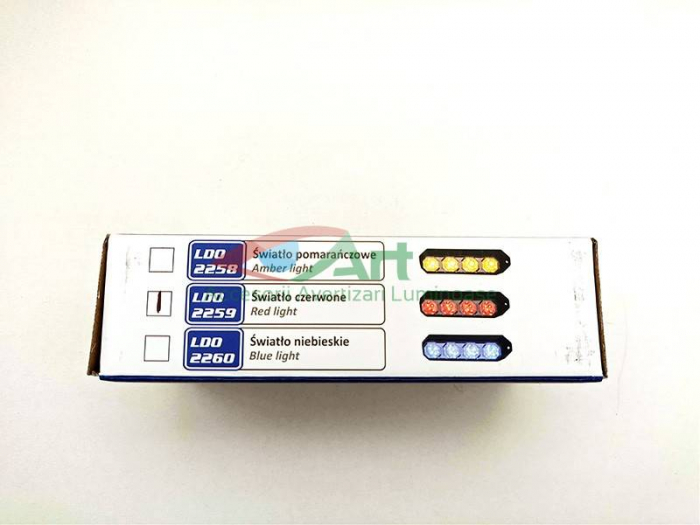 Stroboscop profesional 4LED-uri HorPol Rosu 12v-24v LDO2259 [7]