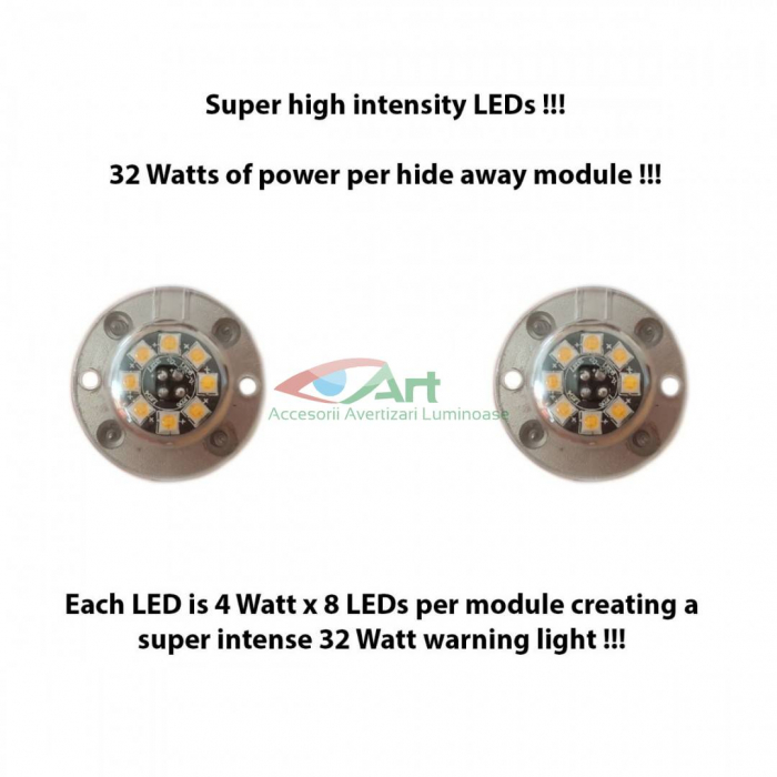 Stroboscop profesional Crystal 8LED Hide Away 32w/modul (set 2buc) [13]