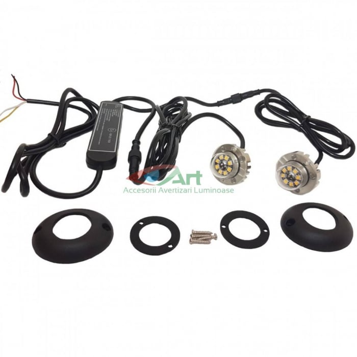 Stroboscop profesional Crystal 8LED Hide Away 32w/modul (set 2buc) [20]