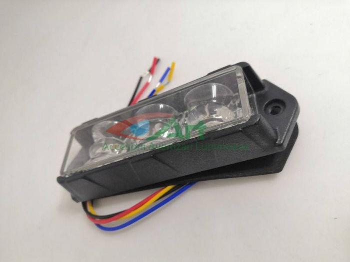 Stroboscop profesional LED DuaLColor X3 12v-24v Rosu/Albastru [12]