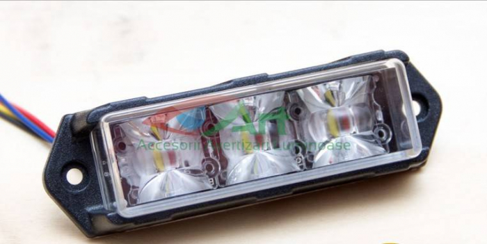 Stroboscop profesional LED DuaLColor X3 12v-24v Rosu/Albastru [7]