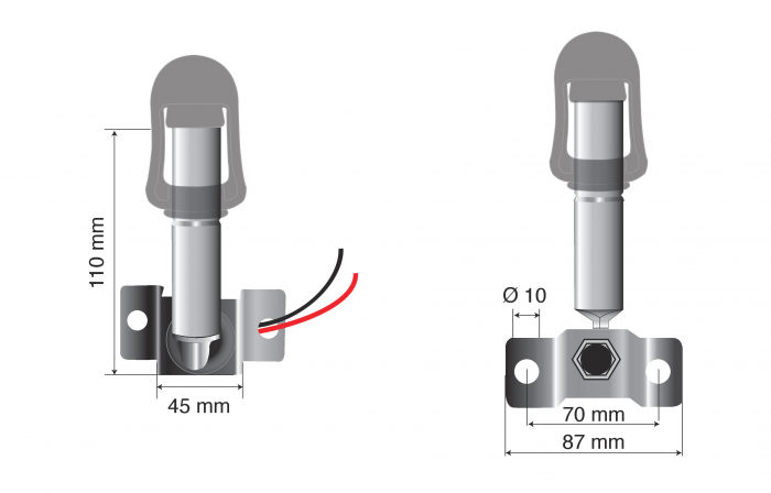Suport pentru girofar cu priza DIN 12/24V - Fix-8 [5]