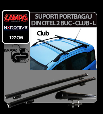 Set suporti portbagaj complet Club din otel, montaj pe bare longitudinale 2buc - L - 127cm [5]