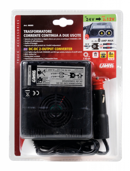 Transformator curent de la 24V la 12V 8A [11]