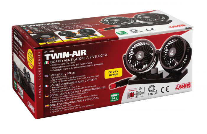 Ventilator dublu cu 2 viteze Ø4'' Twin-Air 24V [7]