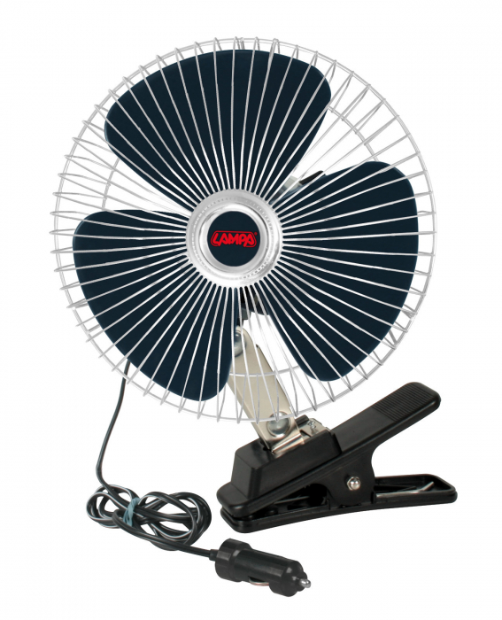 Ventilator oscilant Chrome - Fan Ø 8” din metal 24V [9]
