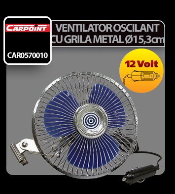 Ventilator oscilant cu grila metal Carpoint 12V
