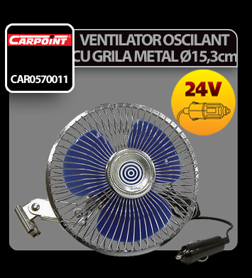 Ventilator oscilant cu grila metal Carpoint 24V [8]