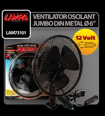 Ventilator oscilant Jumbo Ø6” din metal 12V [9]