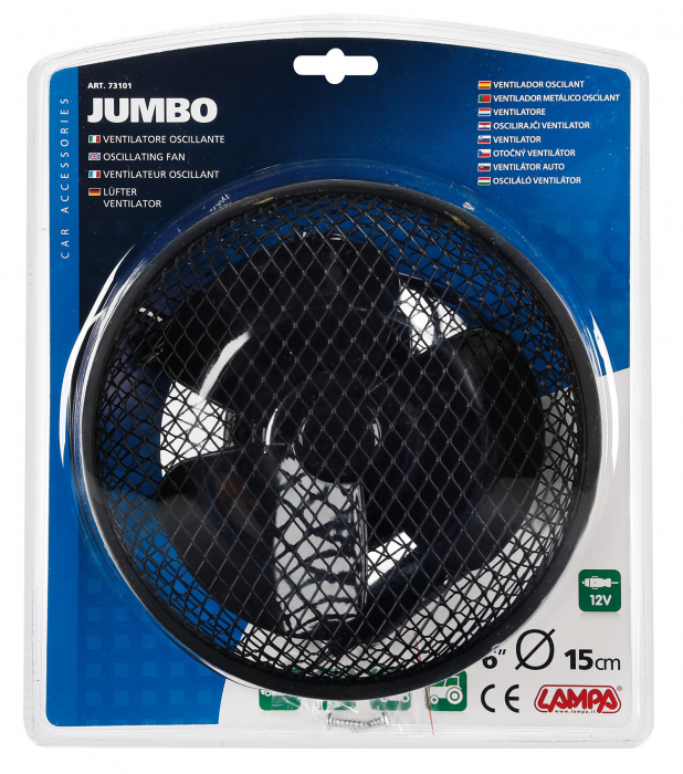 Ventilator oscilant Jumbo Ø6” din metal 12V [5]