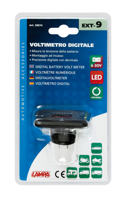 Voltmetru digital acumulator Ext-9 - 6/30V [8]
