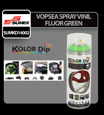 Vopsea spray cauciucata Kolor Dip 400ml - Fluor green [6]
