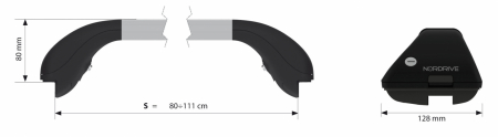 Bare portbagaj telescopice alumin Snap Alu 2buc - S - 80÷111cm [12]