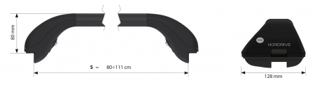 Bare portbagaj telescopice otel Snap Steel 2buc - S - 80-111cm [7]