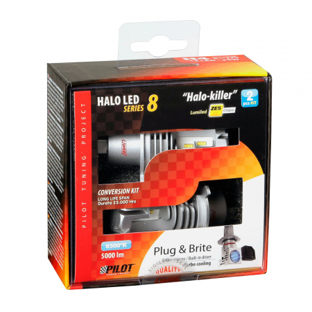 Bec Halo Led Serie 8 Halo Killer H4 25W P43t 9/32v 2buc [6]
