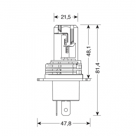 Bec Halo Led Serie 8 Halo Killer H4 25W P43t 9/32v 2buc [5]