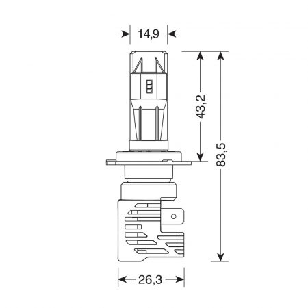 Bec Halo Led Serie 8 Halo Killer H7 25W PX26d 9/32V 2buc [2]