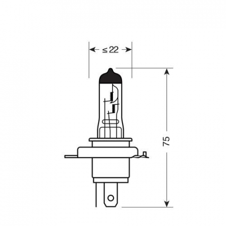 Bec halogen 12V - H4 - 60/55W Night Breaker Laser +150% P43t 2buc Osram [1]