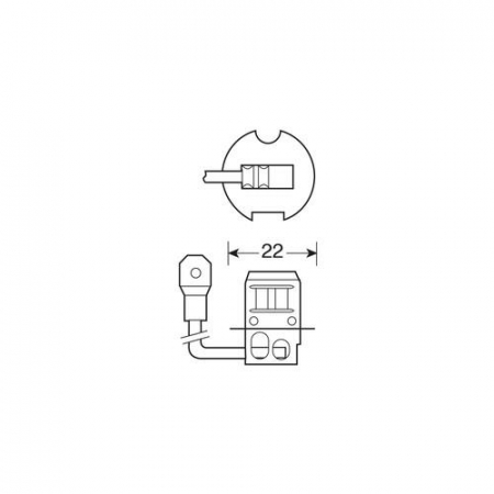 Bec halogen 24V - H3 - 70W - PK22s 1buc Narva [2]