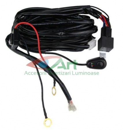 Proiectoare si leduri - Cablaj cu buton si releu pentru proiectoare led/led bar pana la 300W