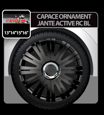 Capace roti auto Active RC 4buc - Negru - 14'' [1]