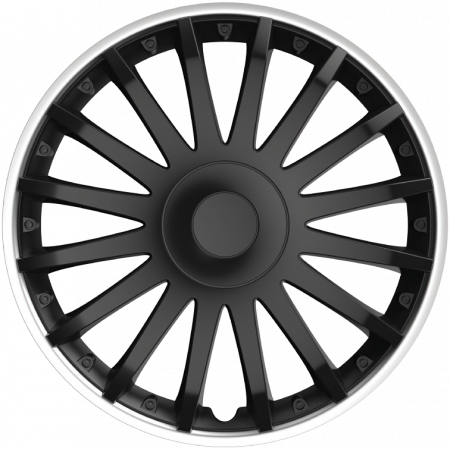Capace roti auto Crystal SO BL 4buc - Negru/Argintiu - 15'' [2]