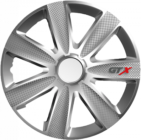 Capace roti auto GTX Carbon 4buc - Argintiu - 14'' [2]