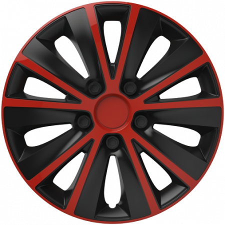 Capace Roti - Capace roti auto Rapide RB 4buc - Rosu/Negru - 16''