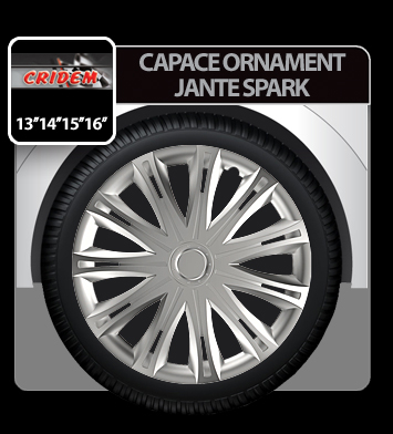 Capace roti auto Spark 4buc - Argintiu - 17'' [1]