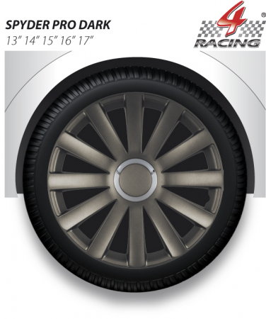 Capace roti auto Spyder Pro dark 4buc - Grafit - 13'' [1]