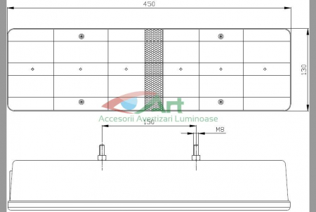 Dispersor pentru lampa spate universala (tip Mercedes) [5]