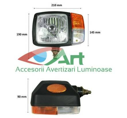 Far cu semnalizare utilaje buldoexcavator tractor dreapta [1]