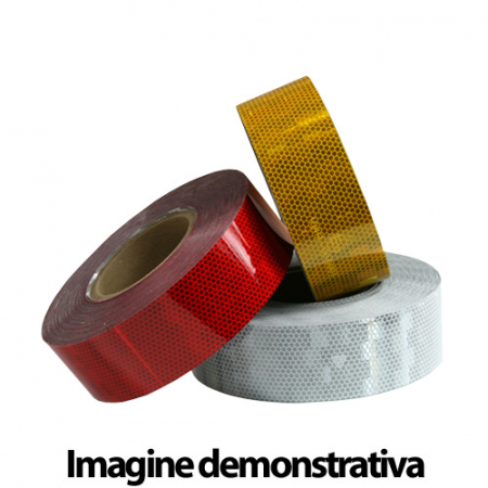 Accesorii siguranta circulatiei - Folie contur camion reflectorizanta pentru suprafata rigida (Rola) 1buc - Rosu