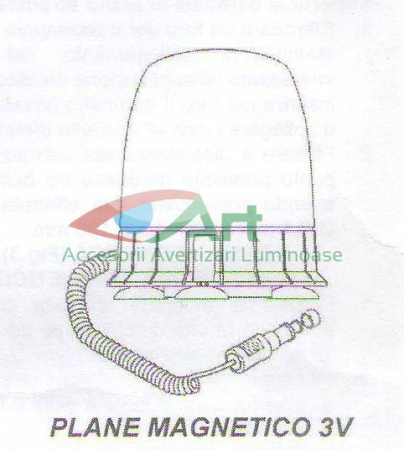 Girofar cu prindere magnetica si 3 ventuze Taurus 8016/12V/24V Sacex [2]