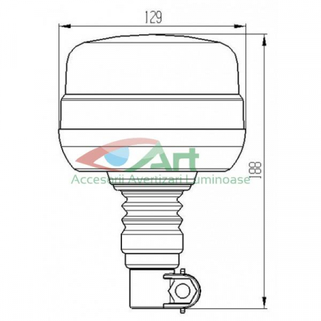 Girofar LED Galben flexibil 39 led V066 [3]
