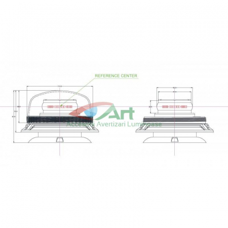 Girofar LED galben OPTI magnetic/fix 36 LED [1]