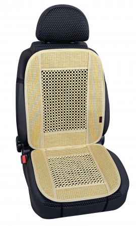 Accesorii auto interior - Husa scaun fata Safari cu margele din lemn 1buc - Fildes