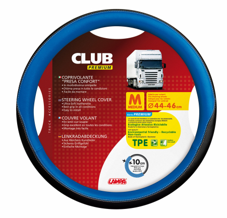 Husa volan camion Club premium - M - Ø 44/46cm - Albastru [4]