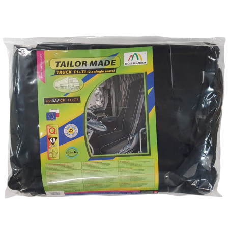 Huse scaun camion dedicate DAF CF set 1+1 locuri - Negru/Gri [5]