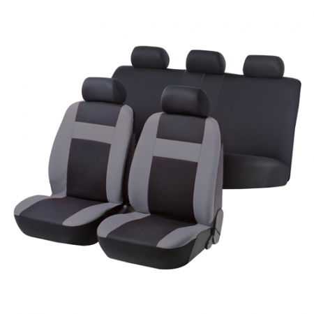 Huse scaun Car Comfort 12buc - Negru/Gri [1]
