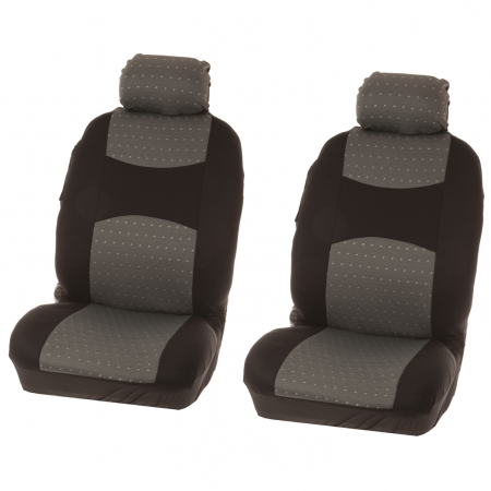 Huse scaun fata Chicago Carpoint 2buc - Negru/Gri [2]