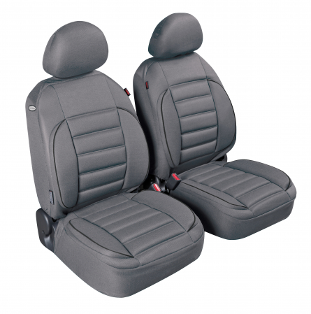 Accesorii Auto - Huse scaun fata De-Luxe Sport Edition jacquard high-quality 2buc - Gri