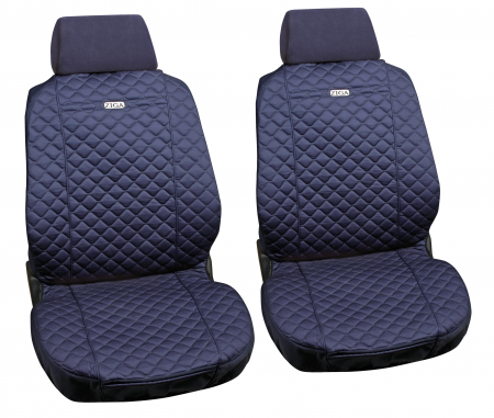 Accesorii Auto - Huse scaun fata din bumbac Ziga 2buc - Albastru