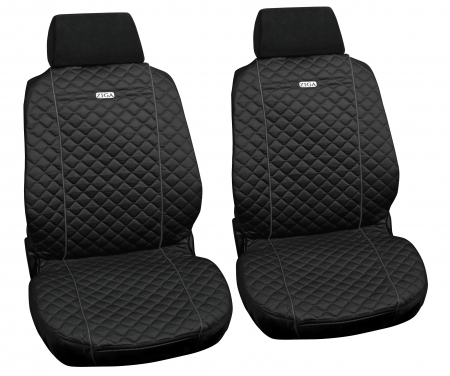 Accesorii Auto - Huse scaun fata din bumbac Ziga 2buc - Negru