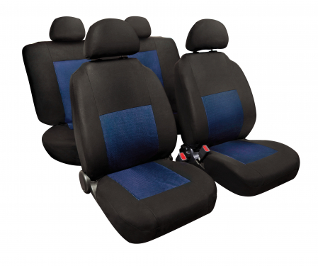 Accesorii Auto - Huse scaun Sport 8buc jacquard high-quality - Albastru/Negru
